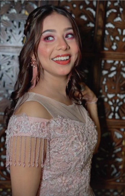 Sangeet party makeup – pink festive look